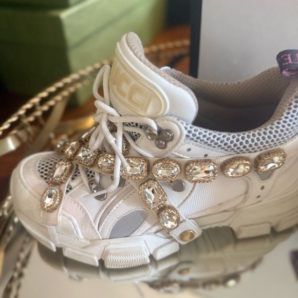 Embellished White Sneakers - Picture 14 of 16